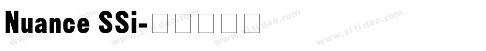 Nuance SSi字体转换